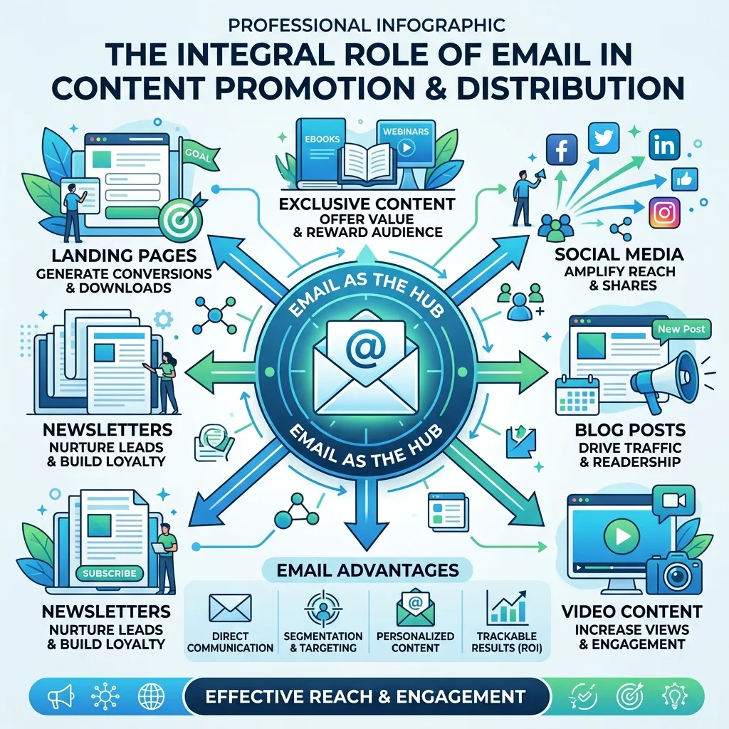 What role does email play in content promotion and distribution