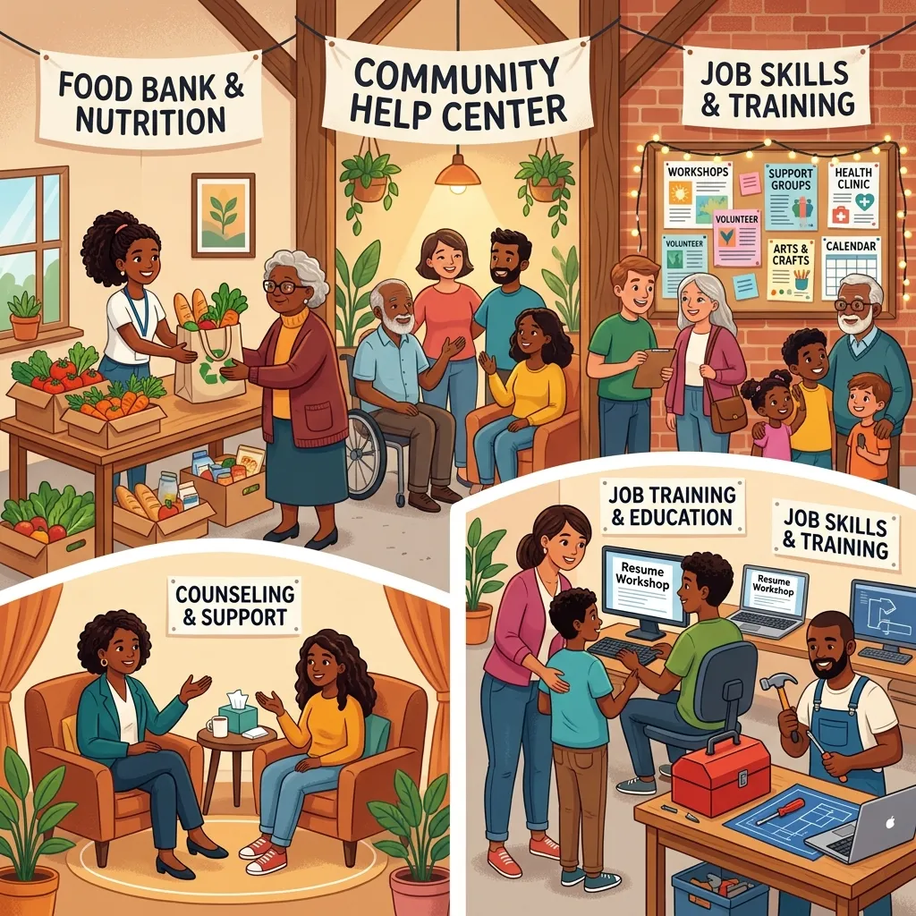 What services do community helping places offer