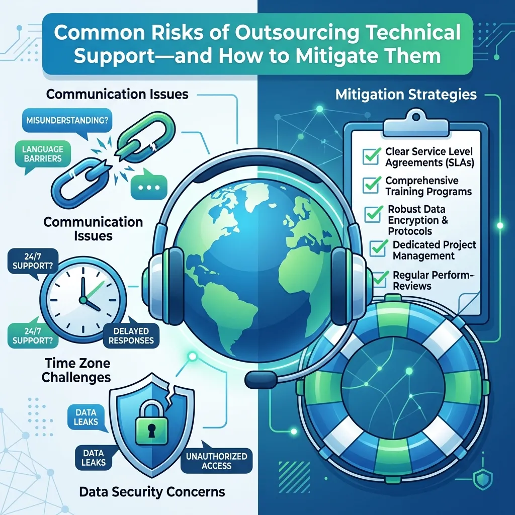 Common Risks of Outsourcing Technical Support and How to Mitigate Them