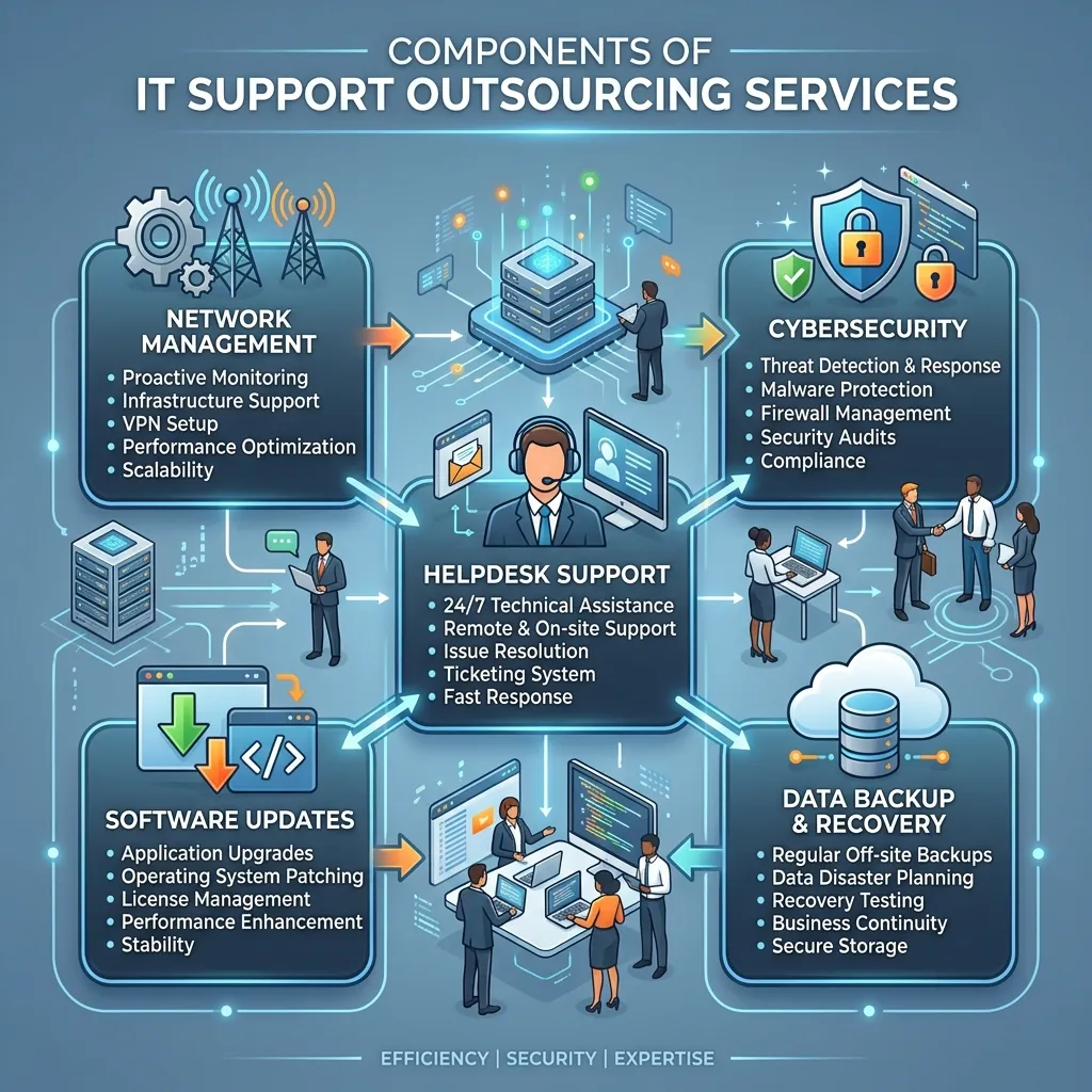 What Do IT Support Outsourcing Services Actually Include